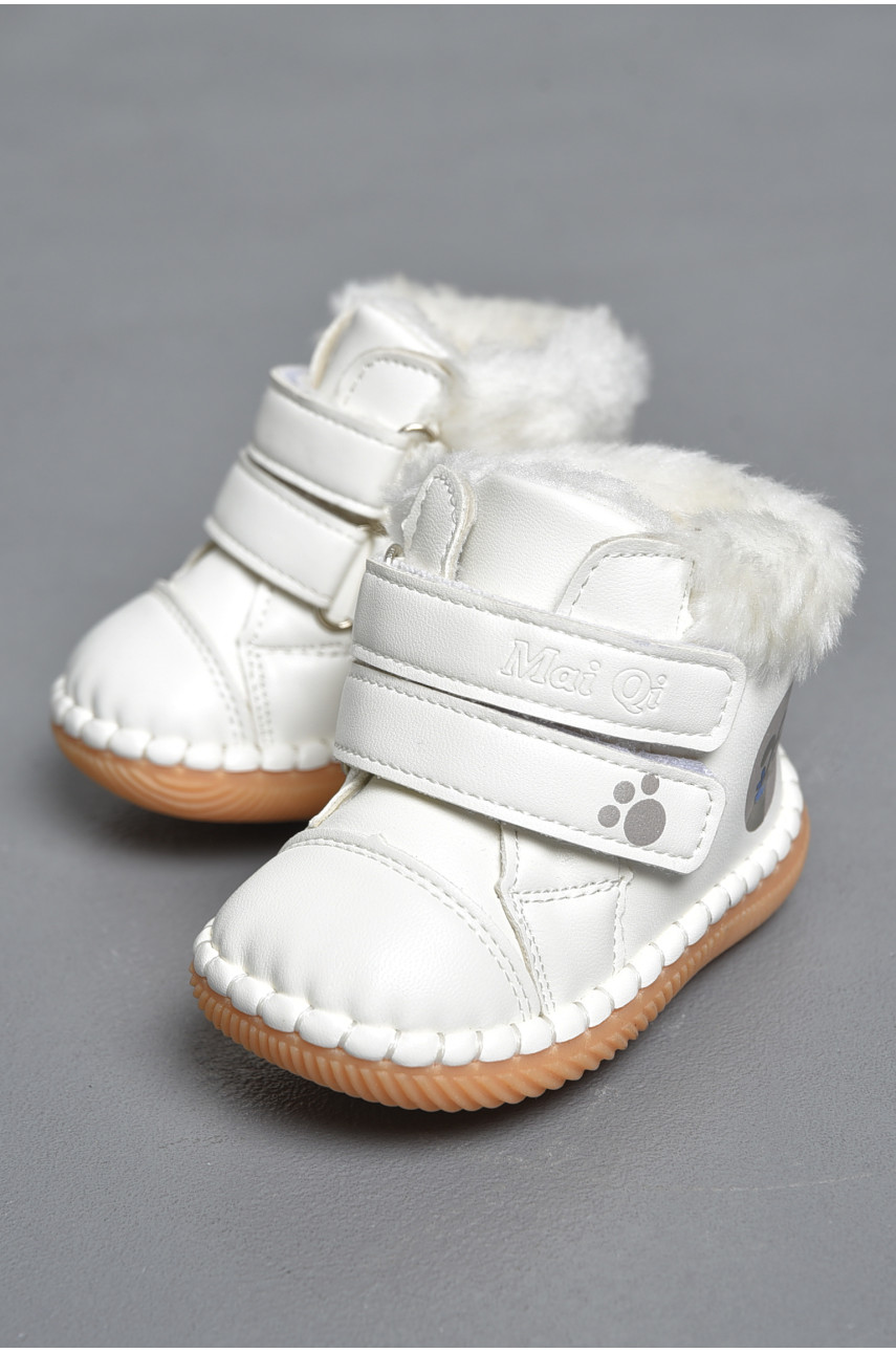 Ботинки детские зима белого цвета 172450