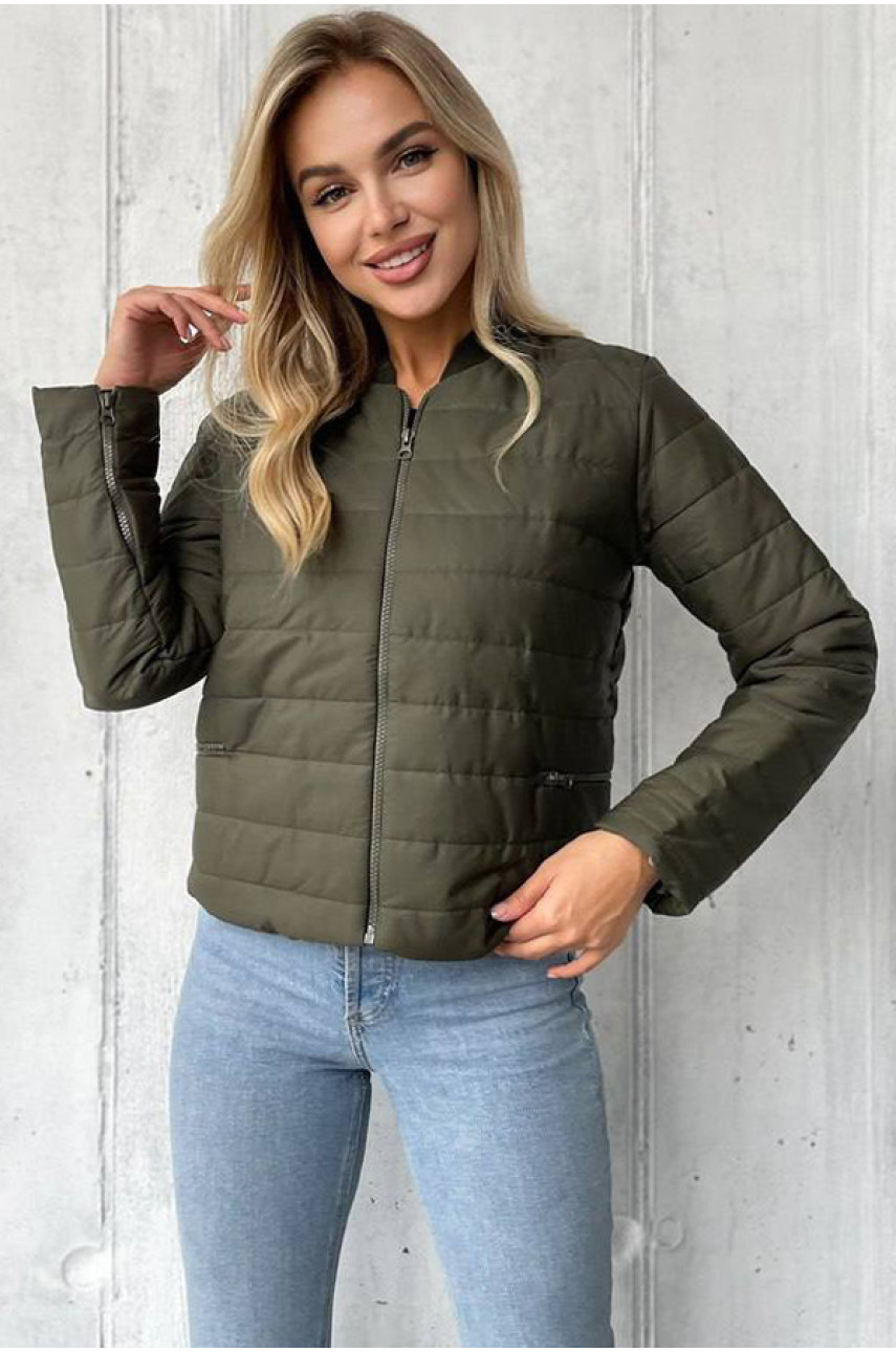 Куртка жіноча кольору хакі 1117 172473