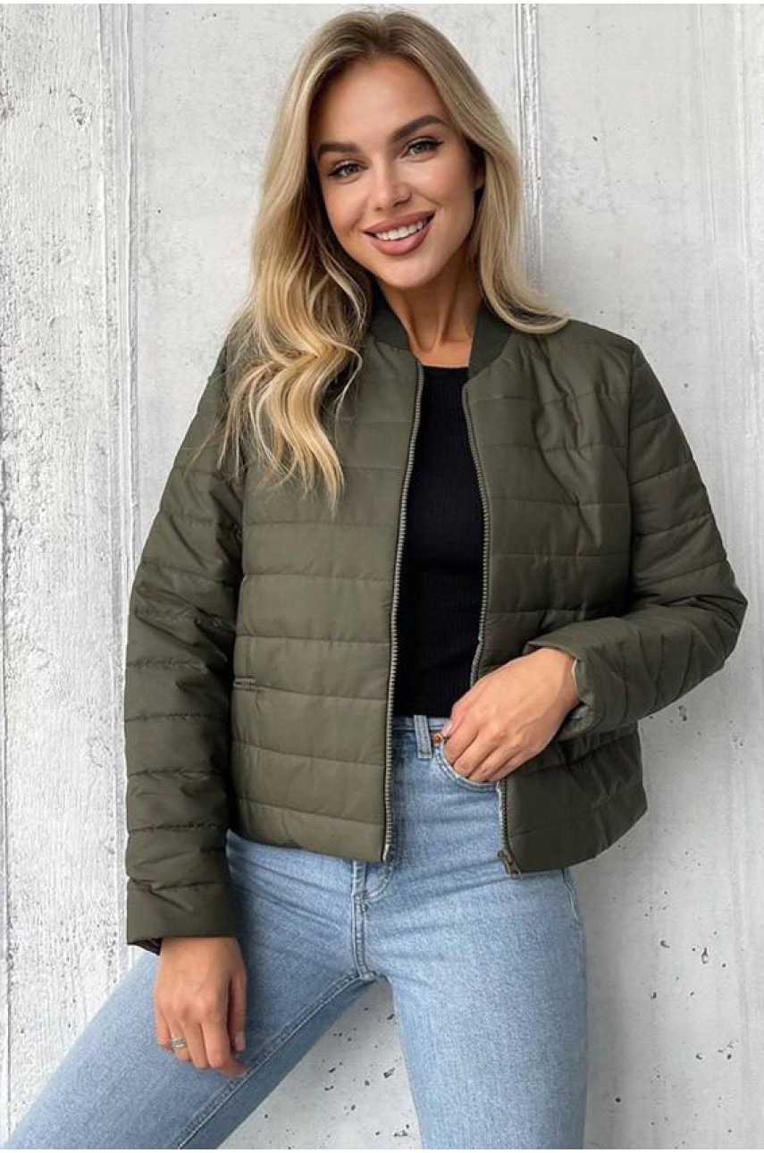 Куртка жіноча кольору хакі 1117 172473