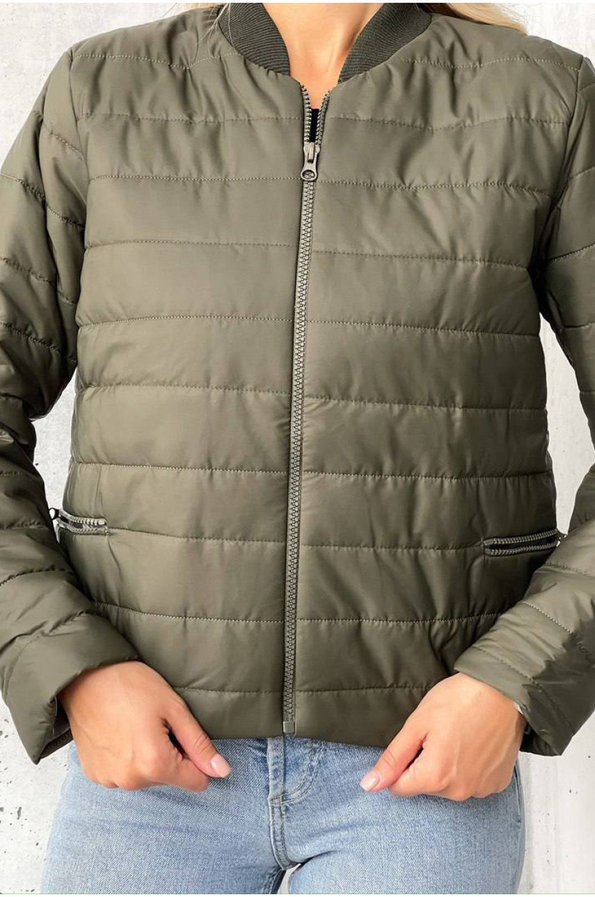 Куртка жіноча кольору хакі 1117 172473