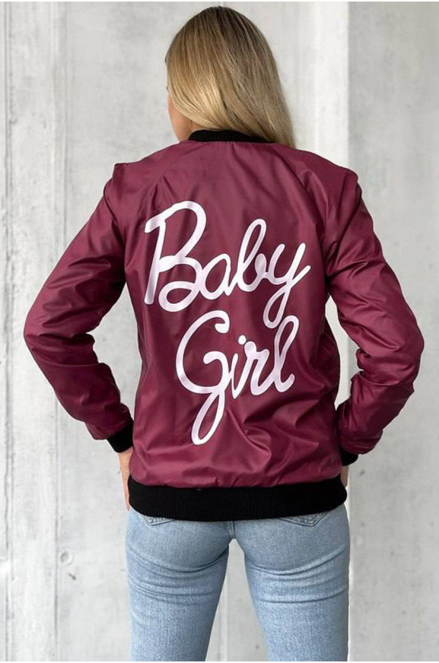 Куртка жіноча бордового кольору 1051-2 172477
