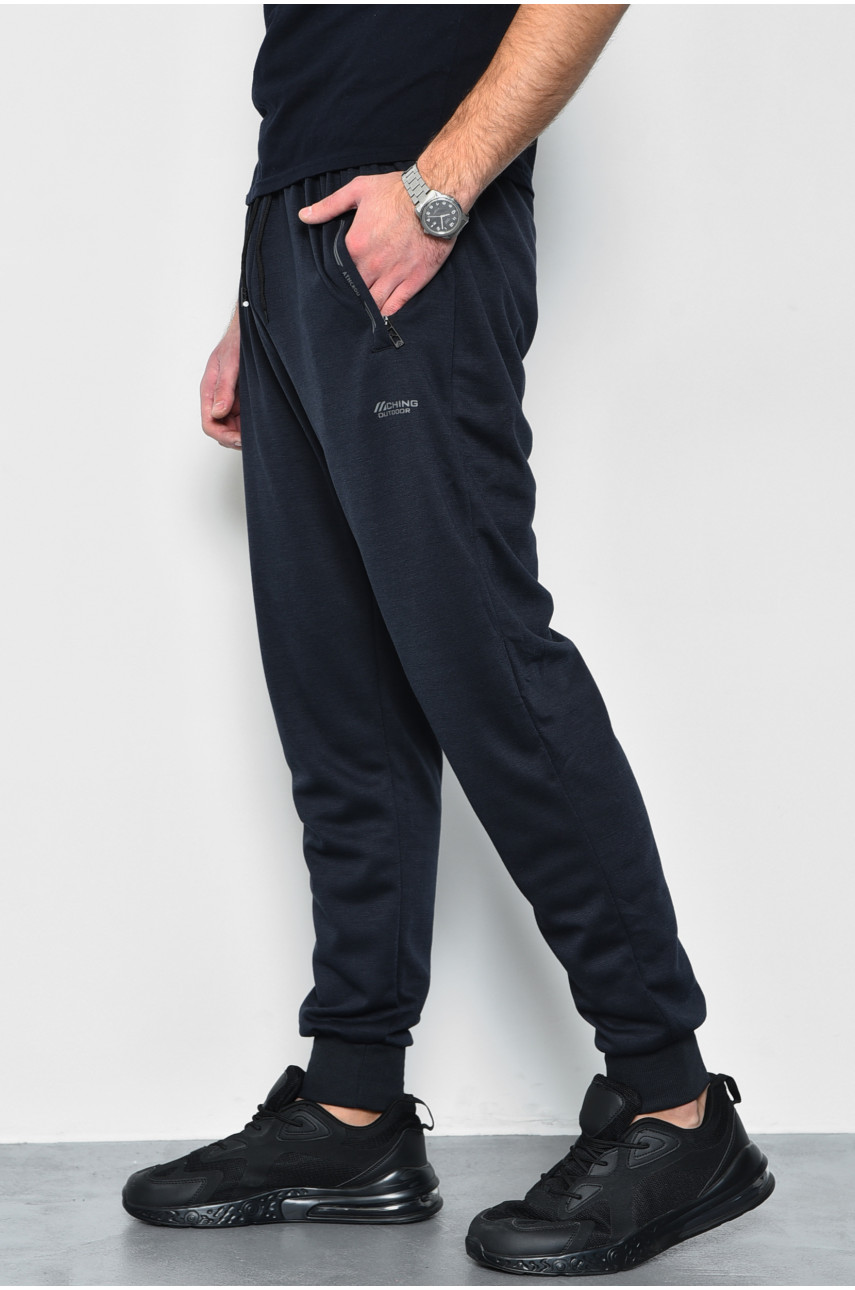 Спортивные штаны мужские темно-синего цвета 1403-2 172576