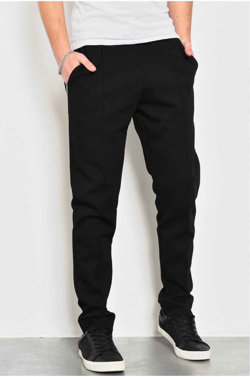 Спортивні штани чоловічі чорного кольору 722-01 172684