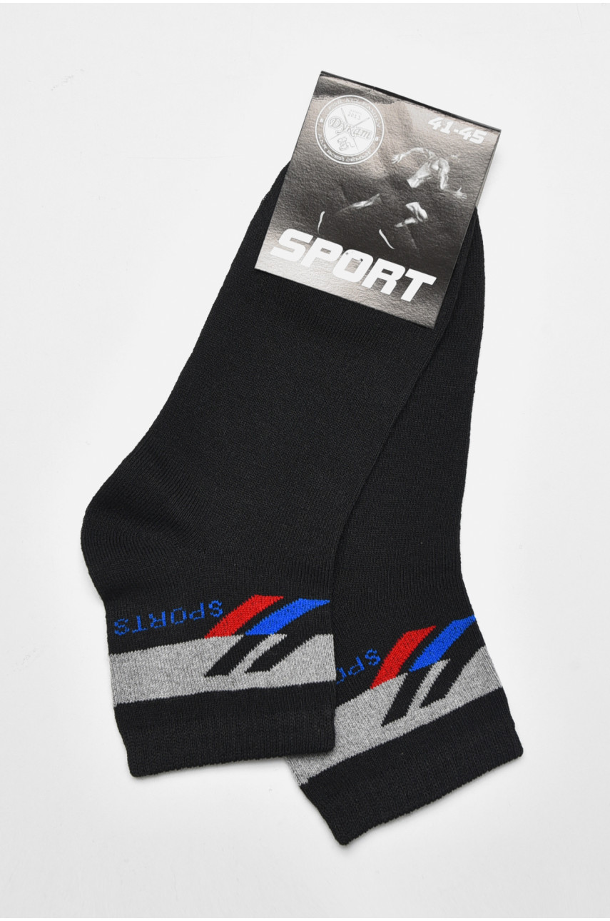 Шкарпетки чоловічі спортивні чорного кольору розмір 41-45 541 172735