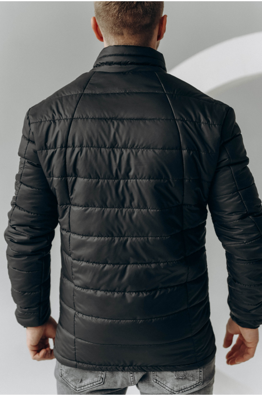 Куртка мужская демисезонная черного цвета 077-01 172741