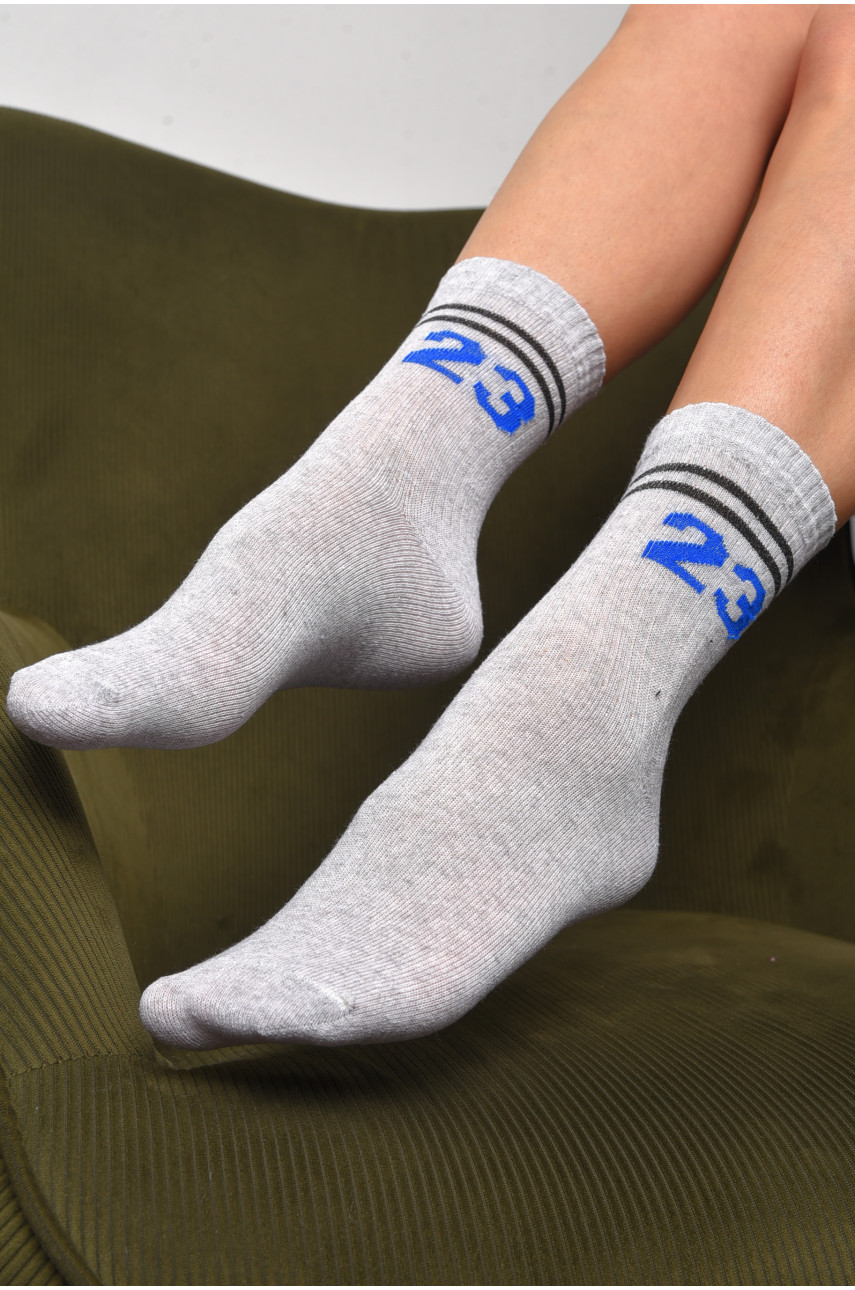 Шкарпетки жіночі спортивні світло-сірого кольору розмір 36-40 564 172750