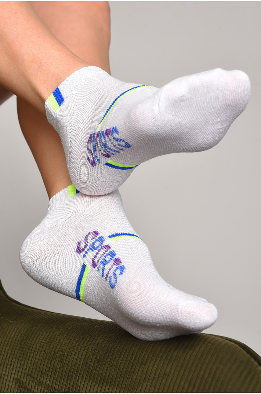 Шкарпетки жіночі спортивні білого кольору розмір 36-40 190 172767