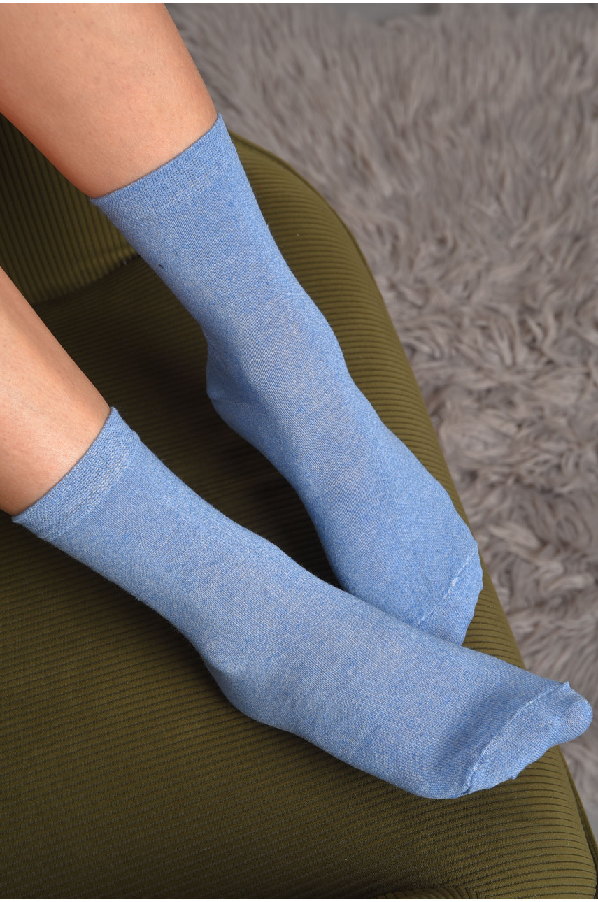Шкарпетки жіночі демісезонні блакитного кольору розмір 35-41 005 172788