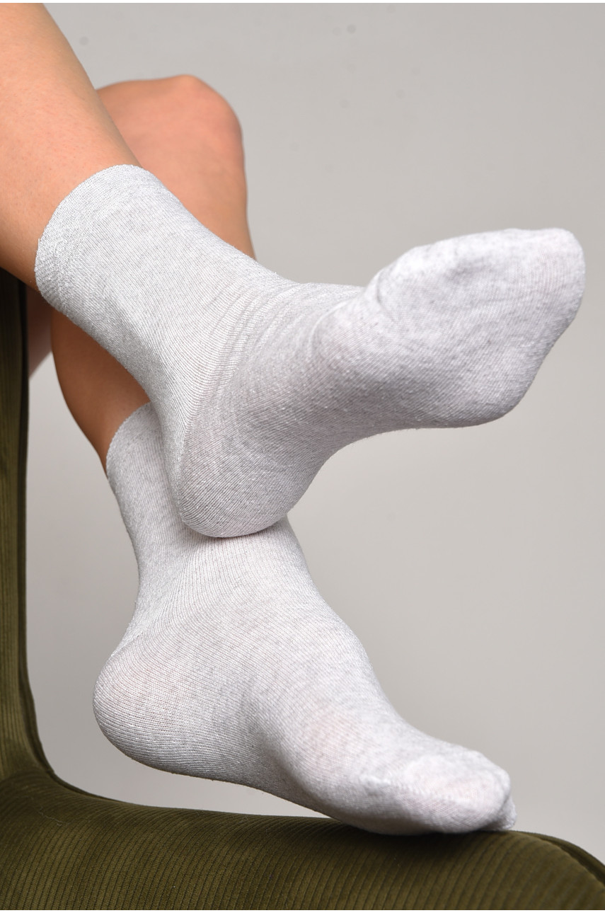 Шкарпетки жіночі демісезонні світло-сірого кольору розмір 35-41 005 172806
