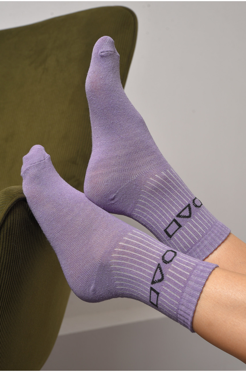 Шкарпетки жіночі демісезонні фіолетового кольору розмір 36-40 584 172853