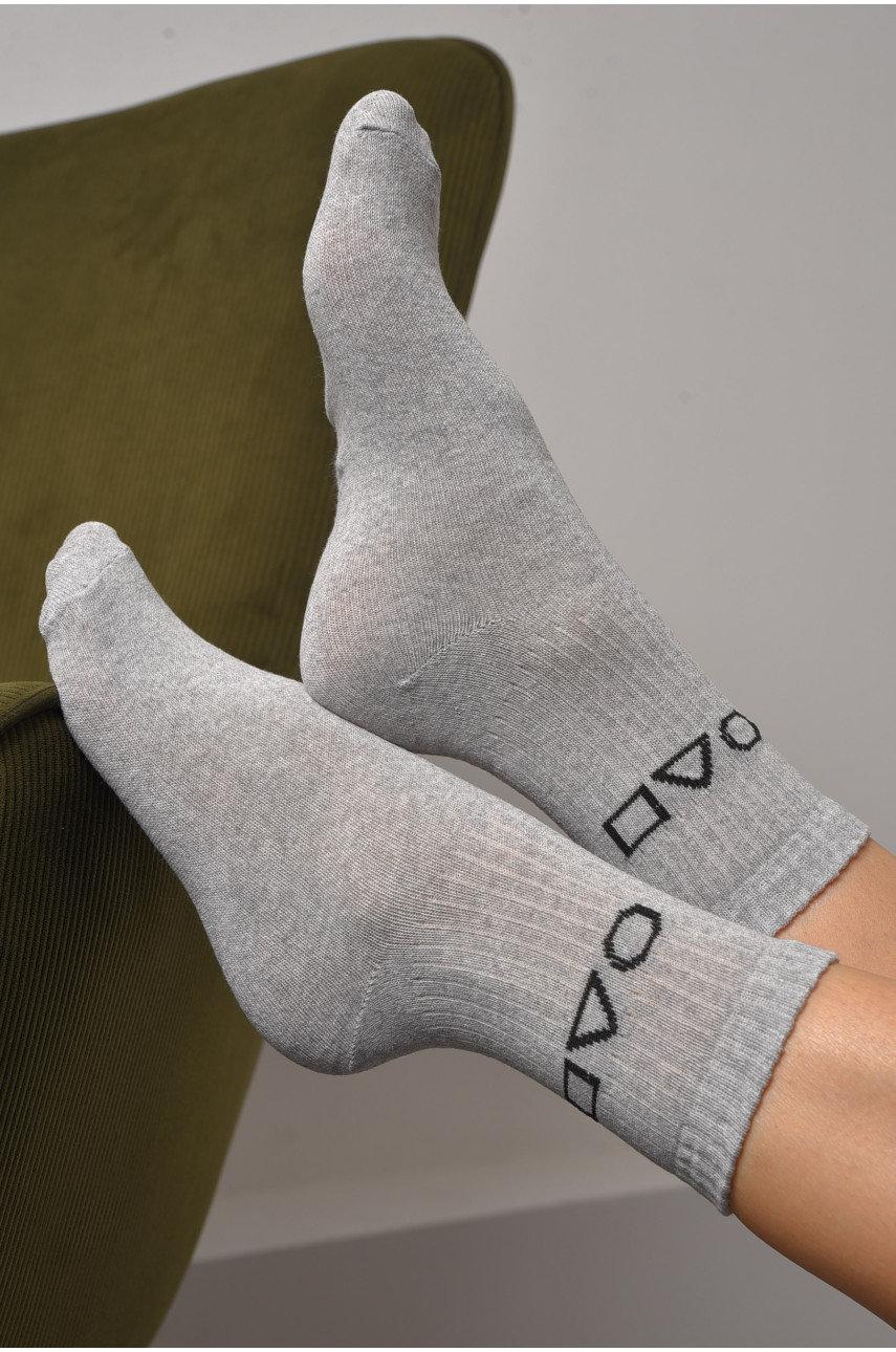 Шкарпетки жіночі демісезонні сірого кольору розмір 36-40 584 172854