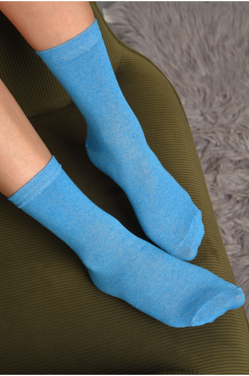 Шкарпетки жіночі демісезонні блакитного кольору розмір 36-40 005 172867