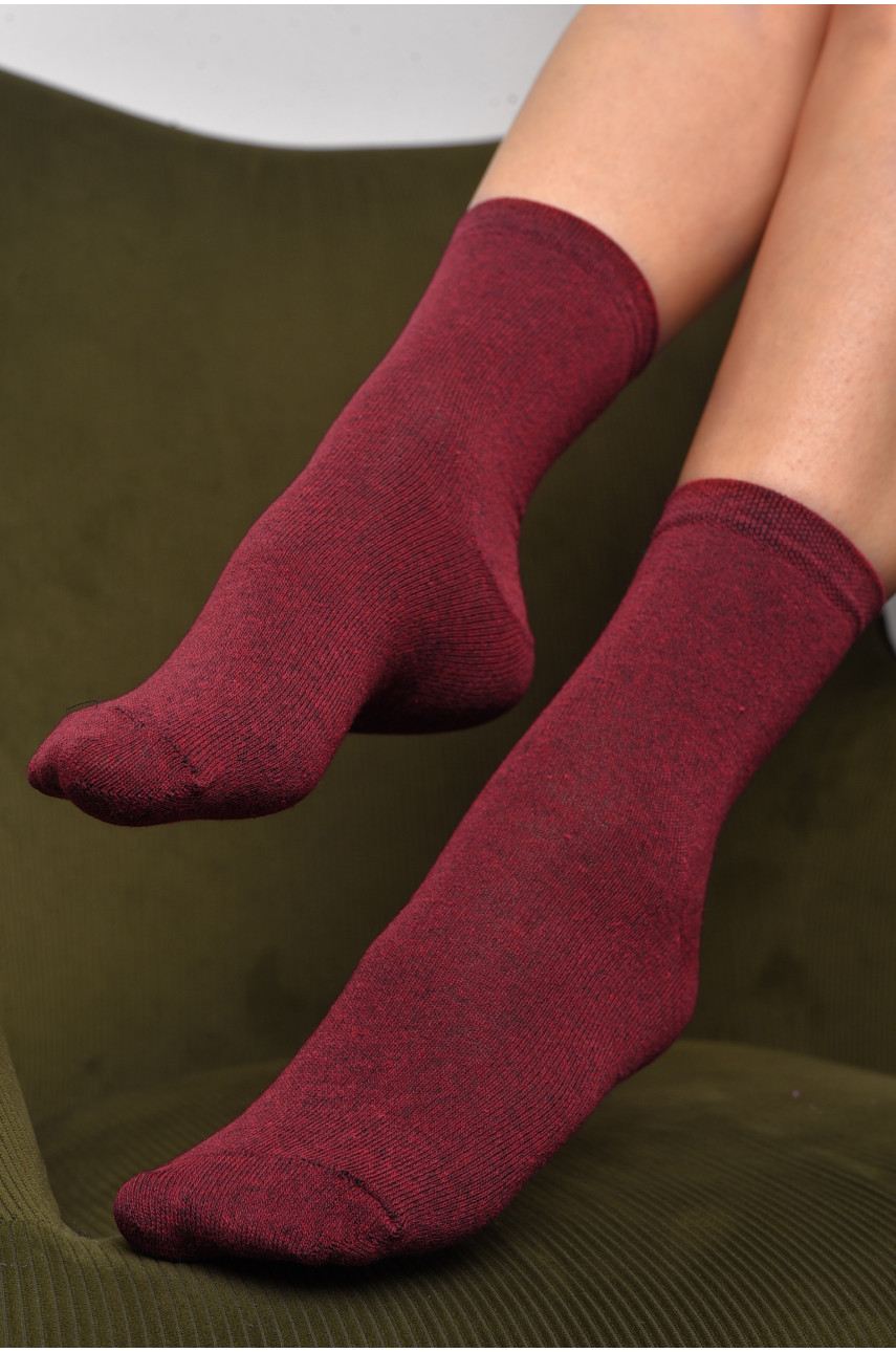Шкарпетки жіночі демісезонні бордового кольору розмір 36-40 005 172868