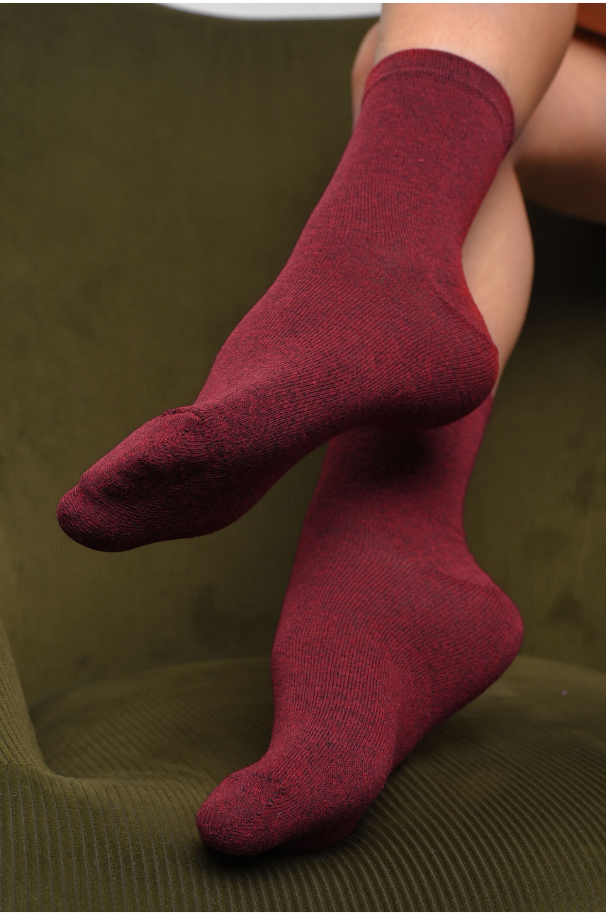 Носки женские демисезонные бордового цвета размер 36-40 005 172868