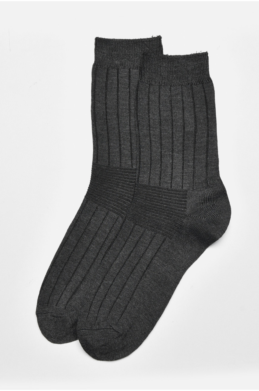 Носки мужские демисезонные темно-серого цвета размер 41-47 F515 172869