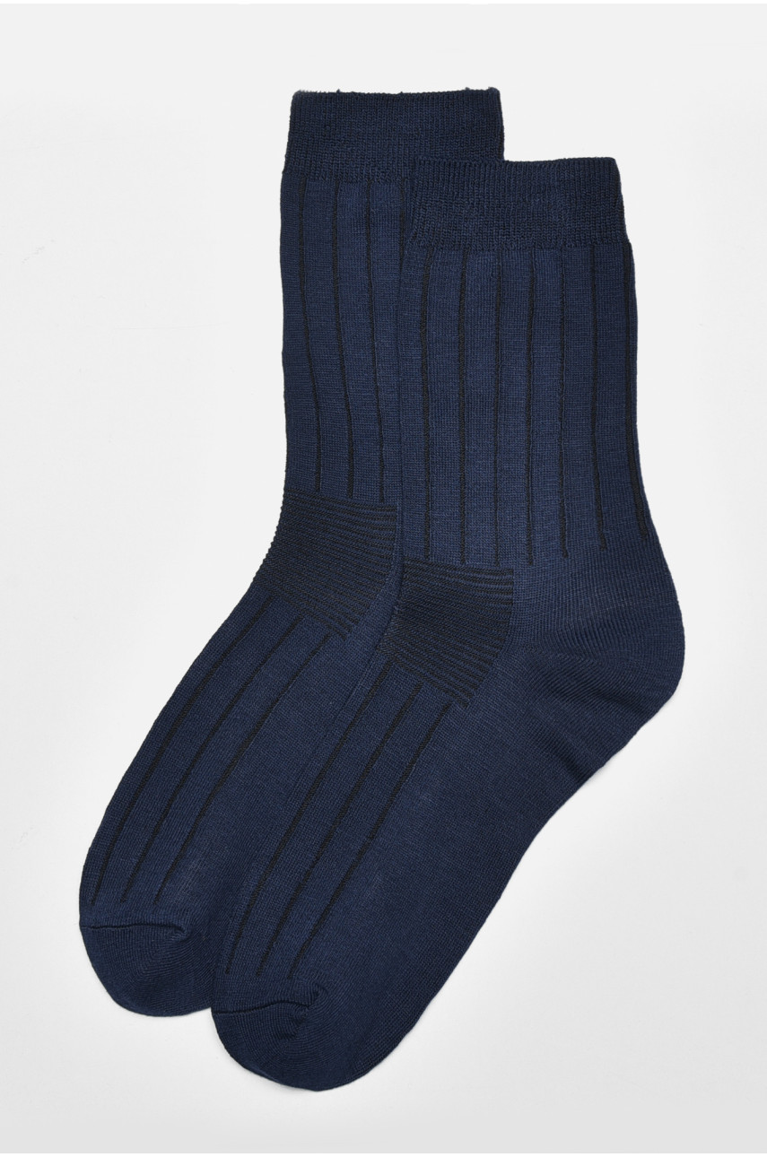 Шкарпетки чоловічі демісезонні темно-синього кольору розмір 41-47 F515 172870