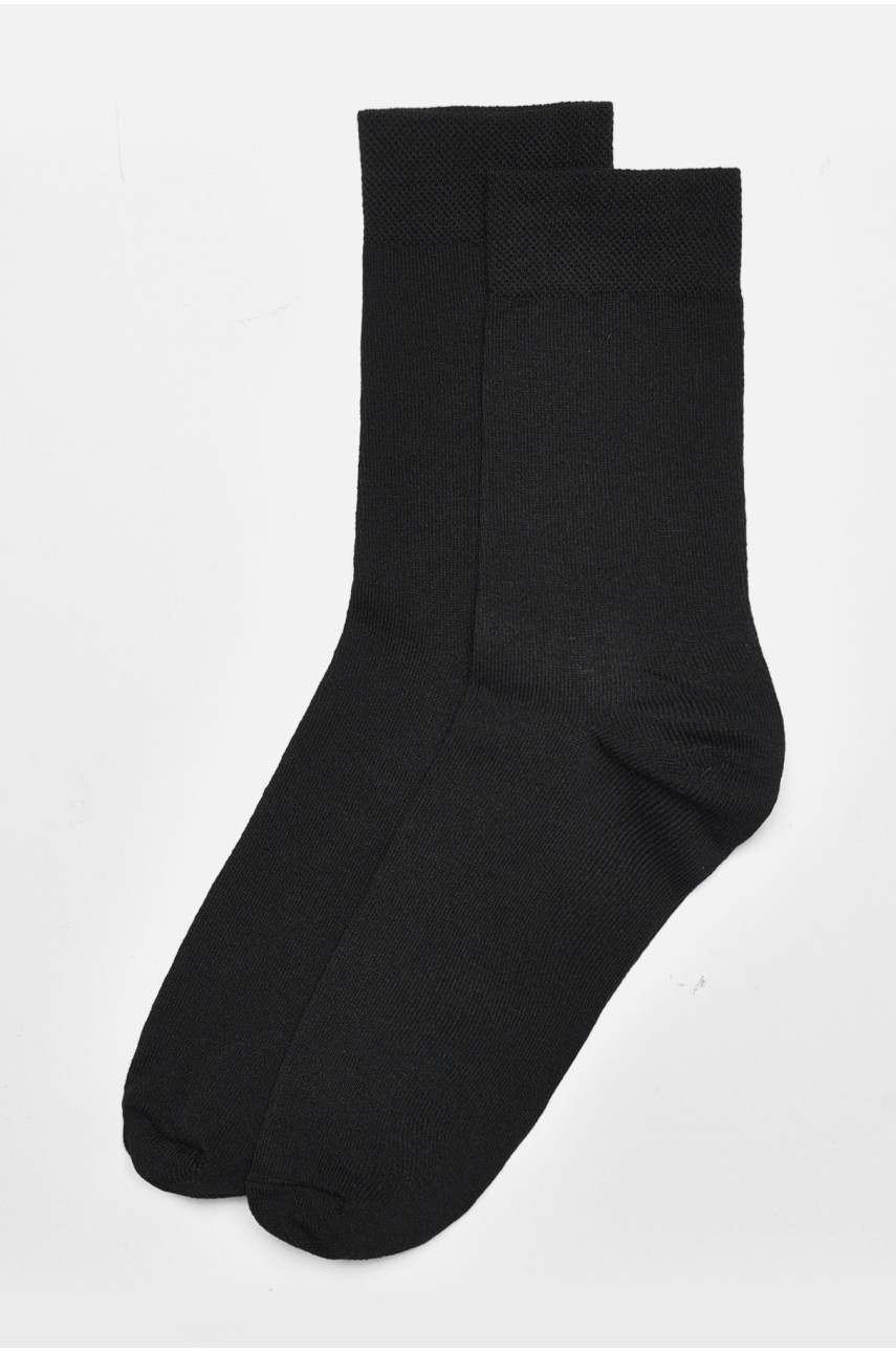 Шкарпетки чоловічі демісезонні чорного кольору розмір 42-45 516К 172874