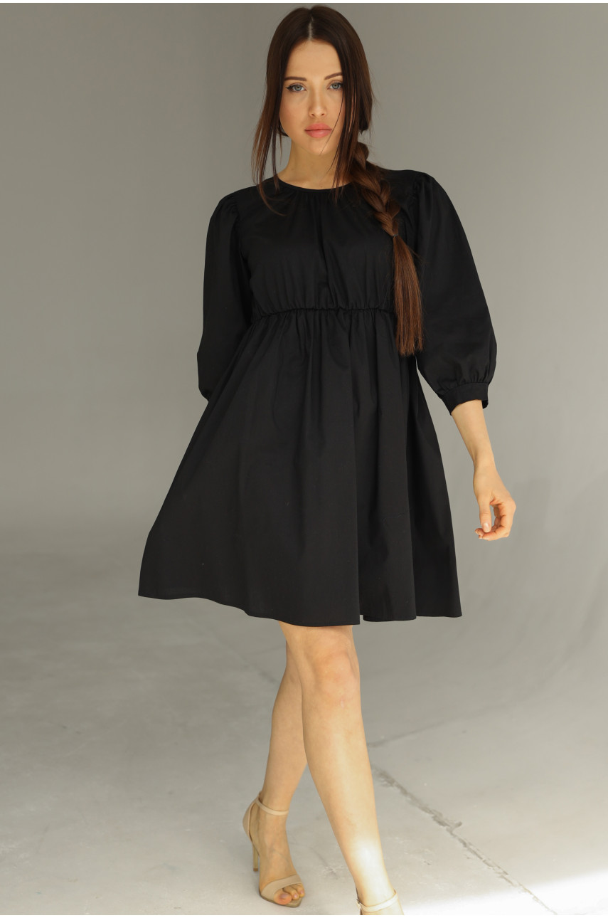 Платье женское однотонное  черного цвета 802-01 173004