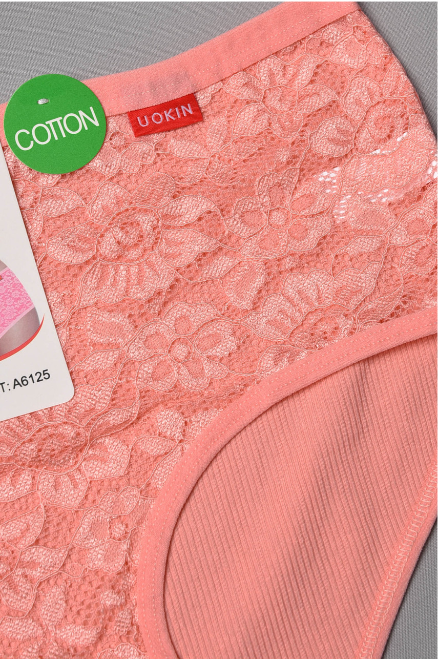 Трусы женские полубатальные розового цвета А6125 173178