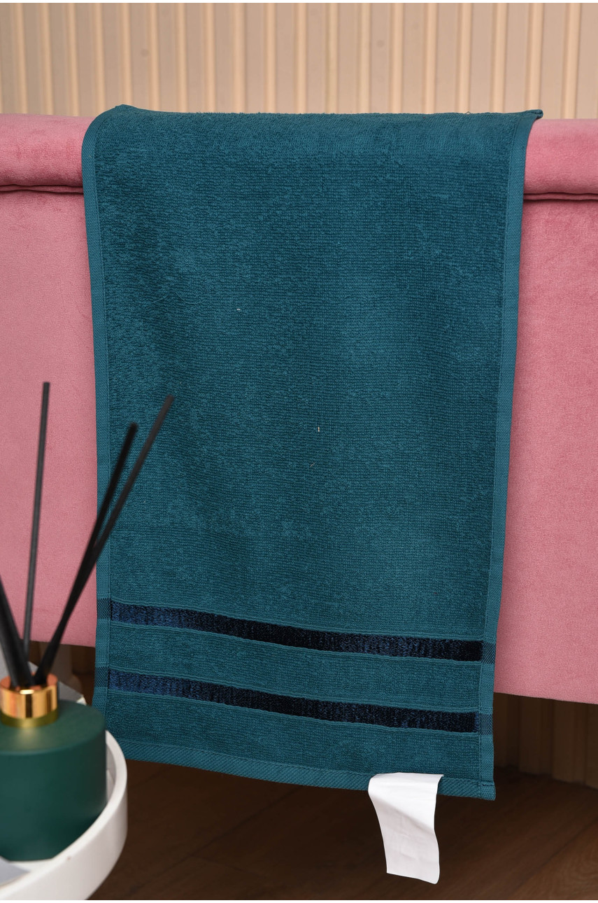 Рушник кухонний махровий смарагдового кольору 173185