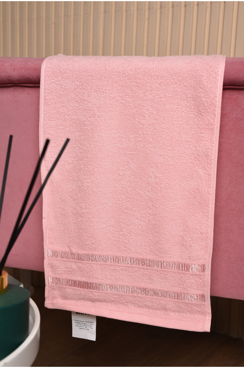 Рушник кухонний махровий рожевого кольору 173188