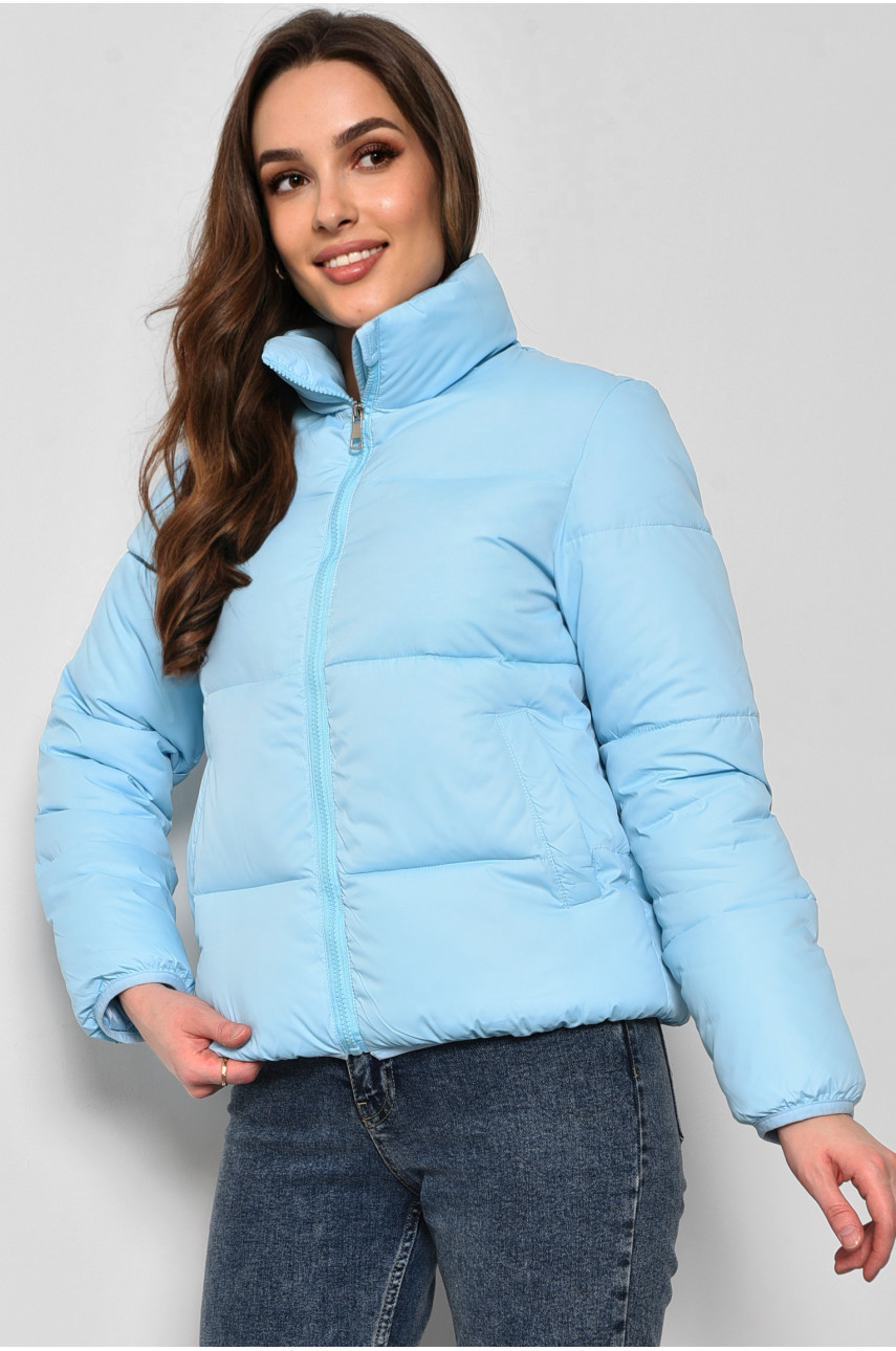 Куртка жіноча демісезонна блакитного кольору 801 173204