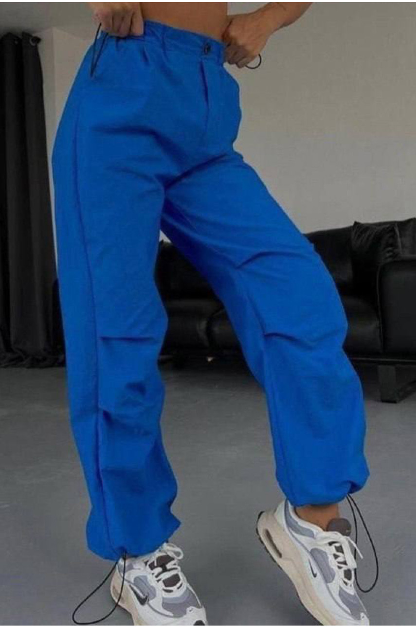 Спортивные штаны женские синего цвета 1644 173335