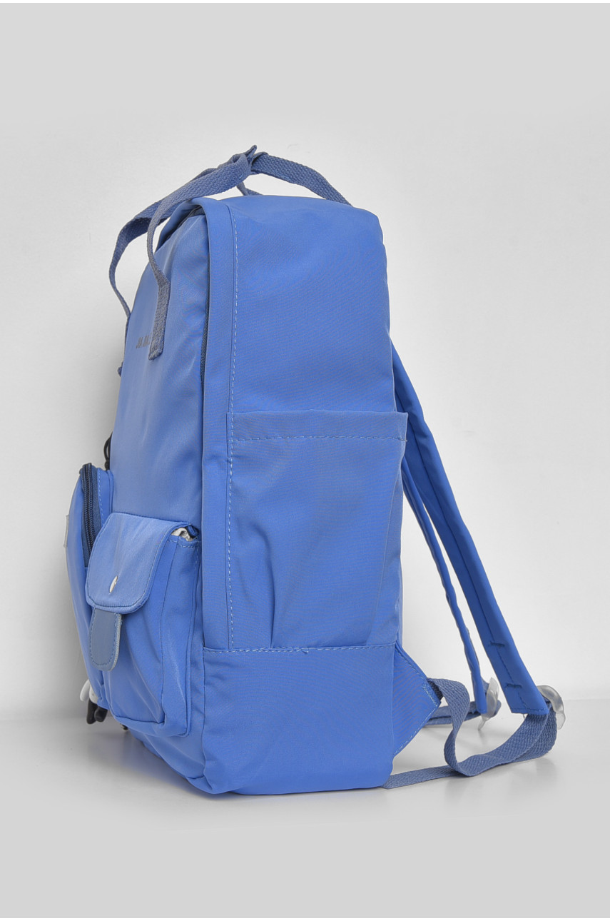 Жіночий рюкзак текстильний темно-блакитного кольору 7637 173415