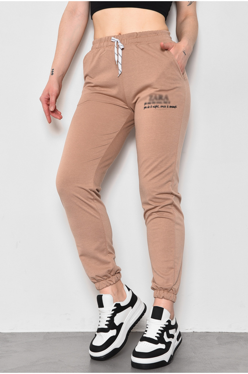 Спортивные штаны женские пудрового цвета 203 173476