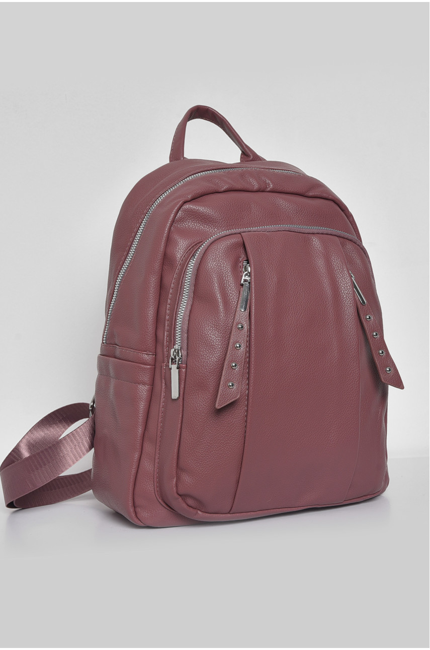 Рюкзак женский из экокожи темно-розового цвета 8088-8 173478