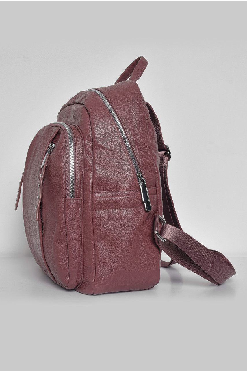 Жіночий рюкзак з екошкіри темно-рожевого кольору 8088-8 173478
