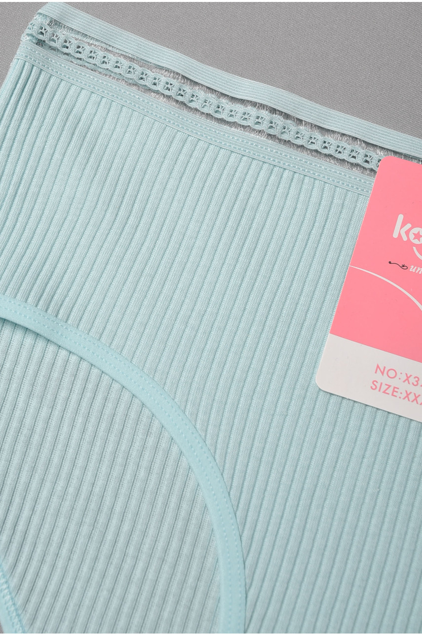 Трусы женские полубатальные голубого цвета Х3404 173639