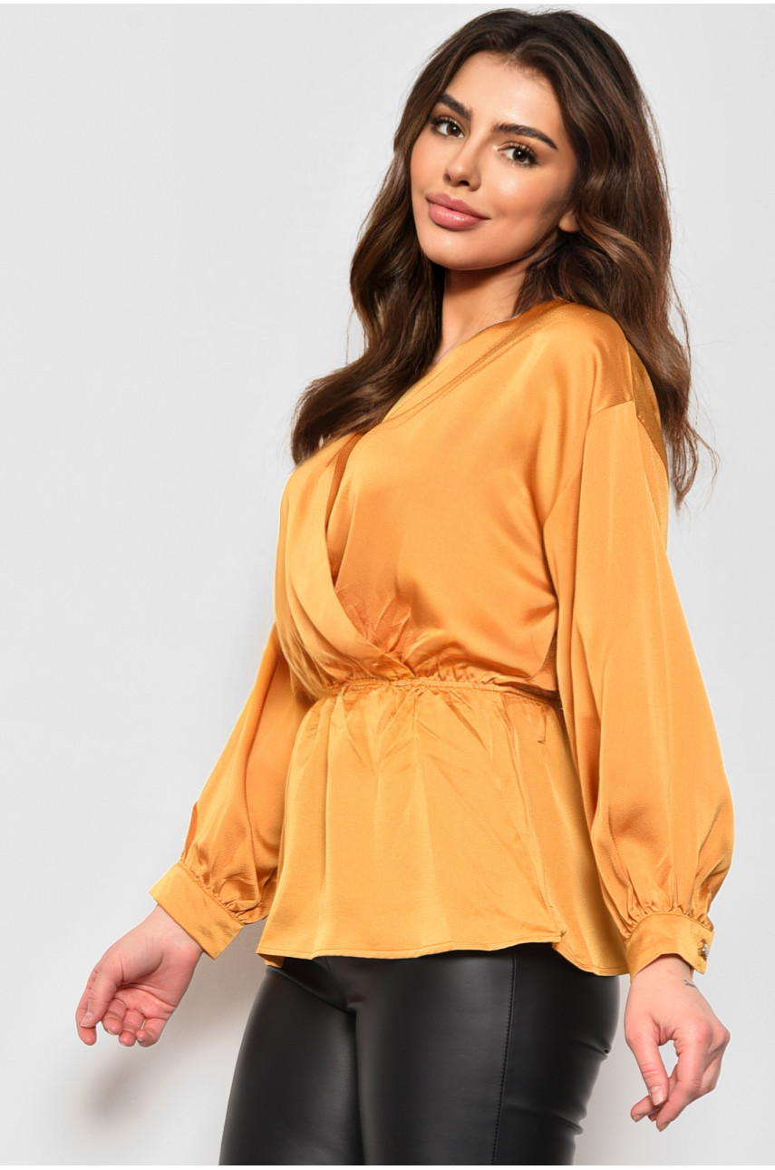 Блуза жіноча гірчичного кольору 173783