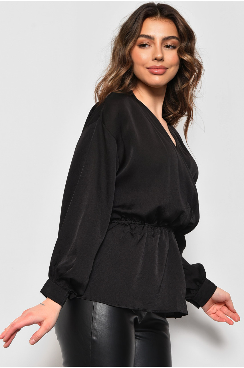 Блуза жіноча чорного кольору 173791
