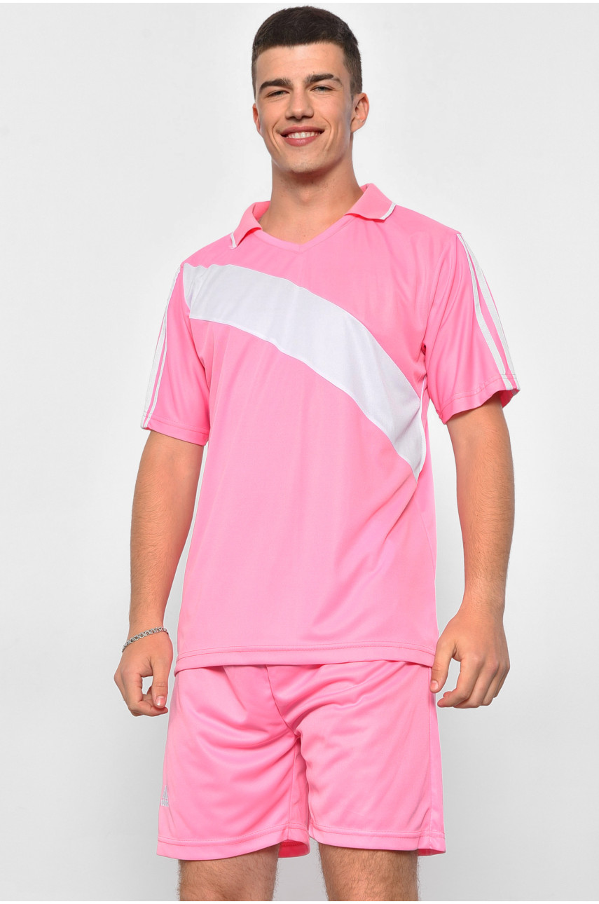 Футбольная форма мужская розового цвета 173890