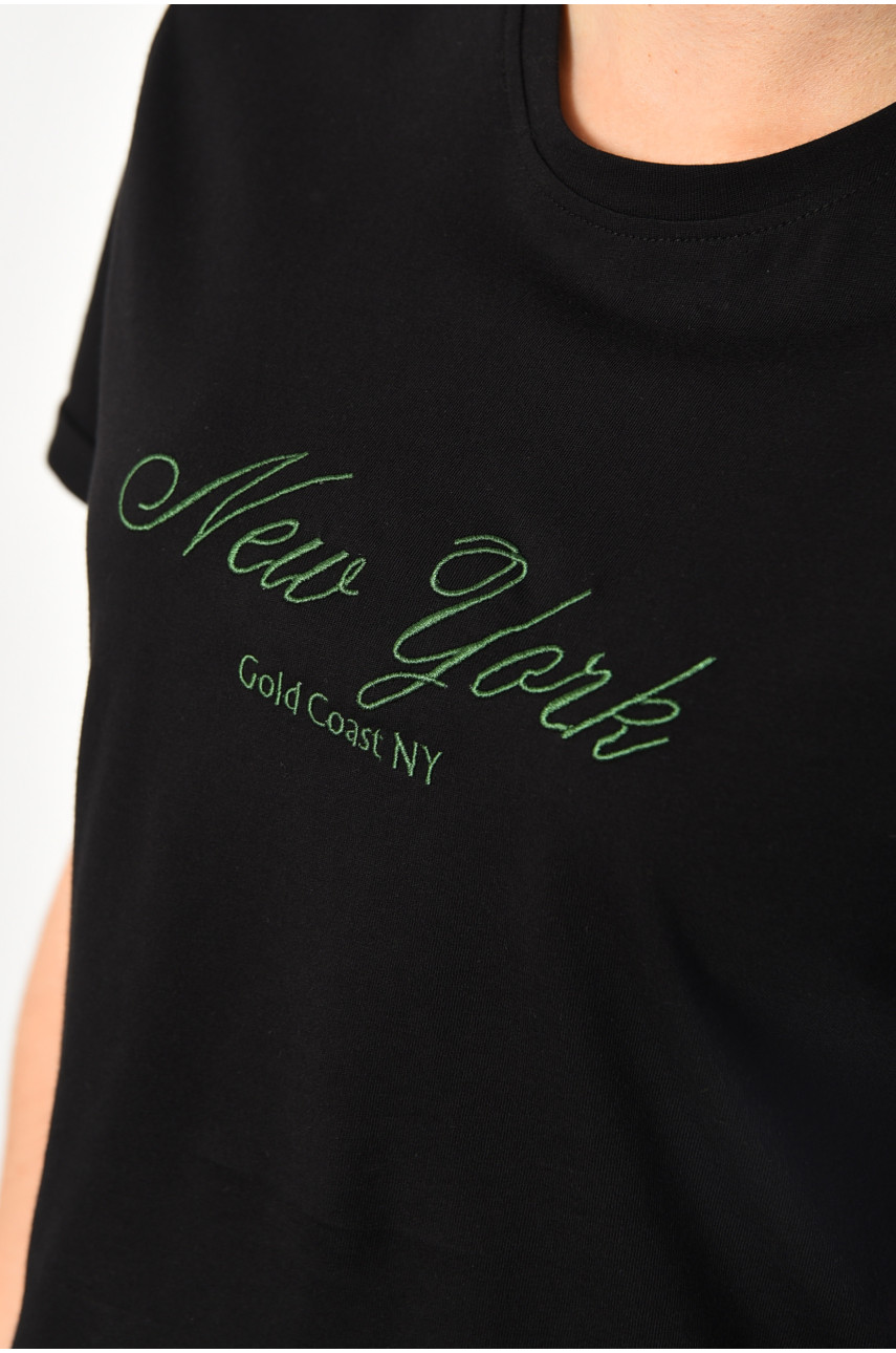 Футболка женская чорого цвета 173908 Футболка женская чорого цвета 173908