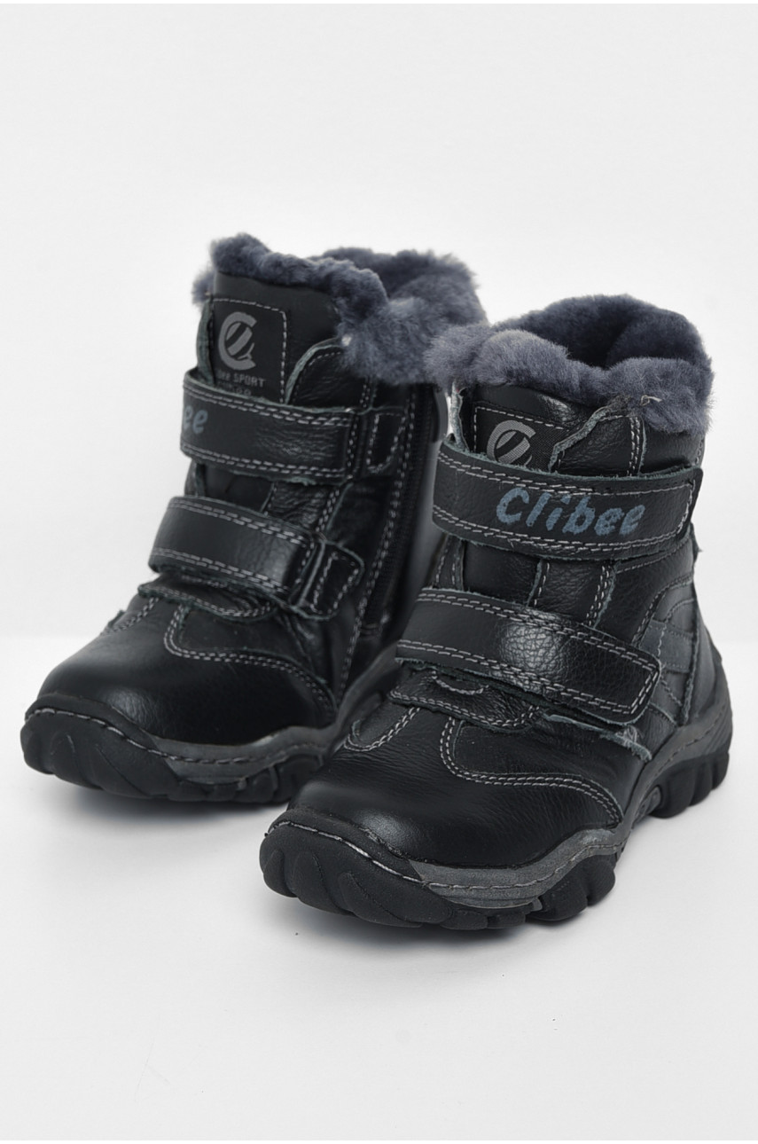 Ботинки детские зима черного цвета 173990