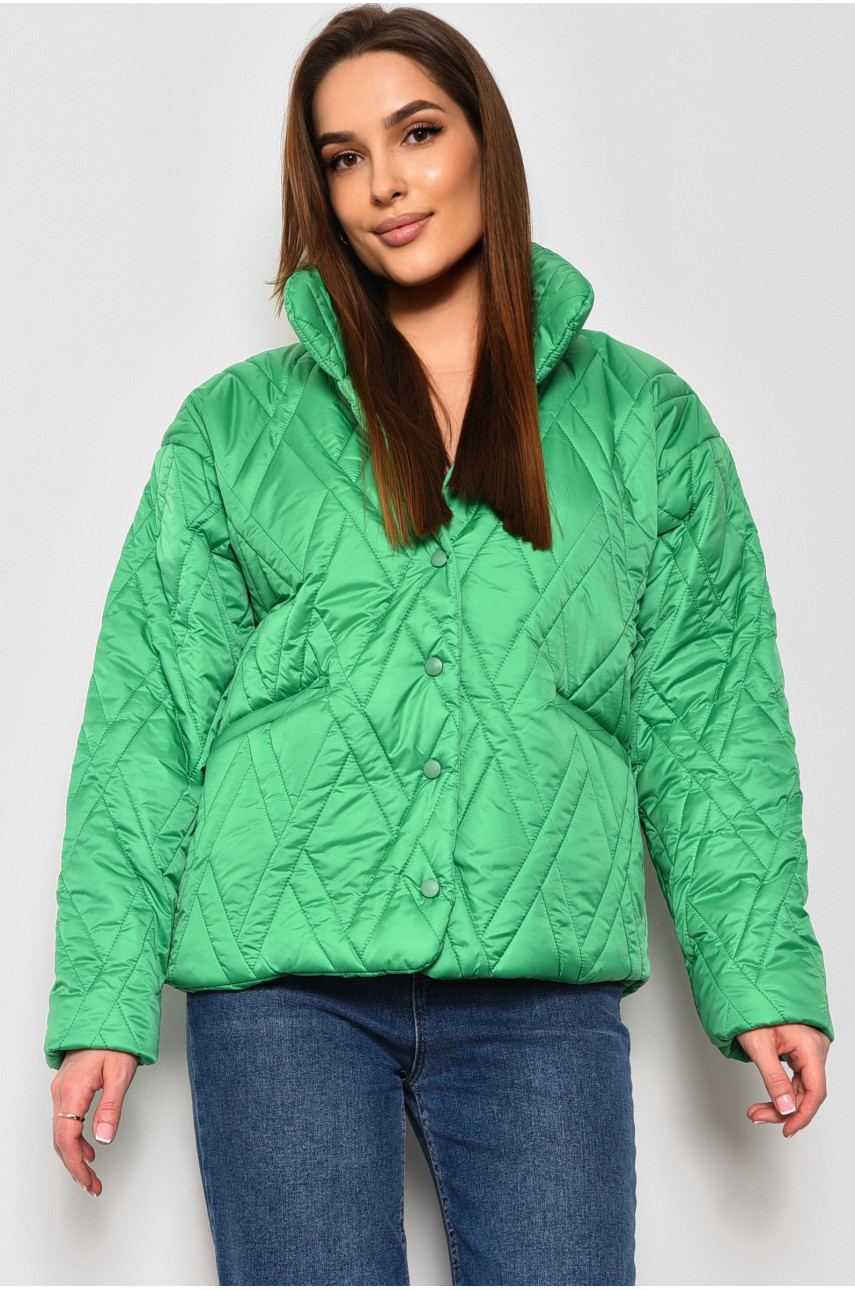 Куртка жіноча демісезонна зеленого кольору 2710 174239