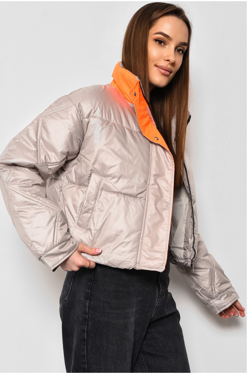 Куртка женская демисезонная бежевого цвета 1016 174330