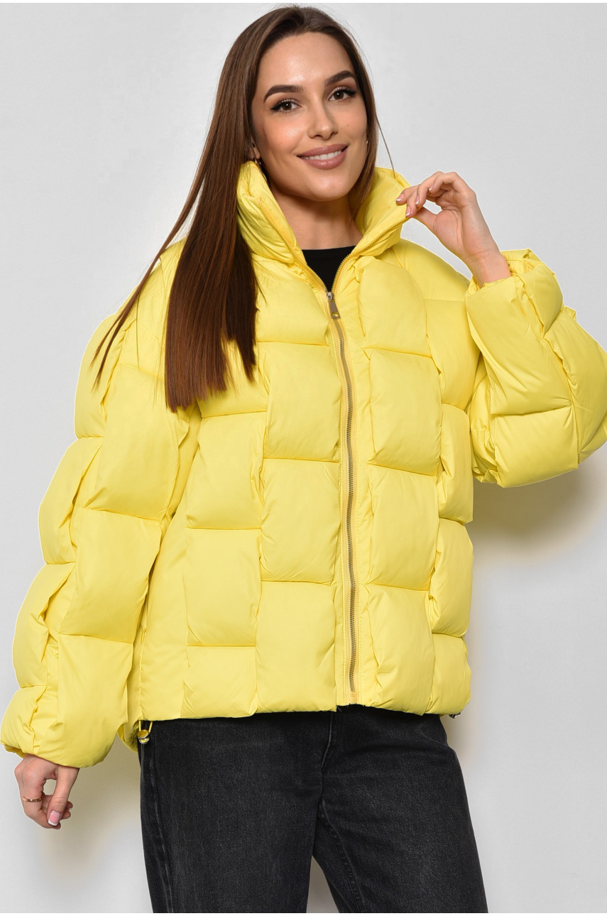 Куртка жіноча єврозима жовтого кольору 8063 174367