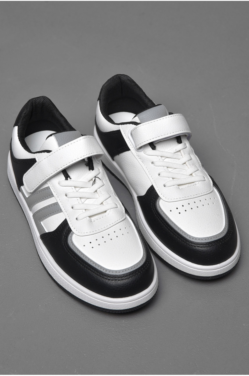 Кросівки дитячі чорно-білого кольору 222-6 174423