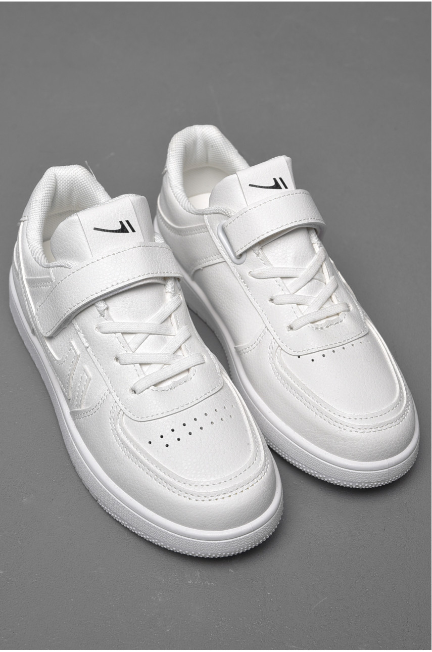 Кросівки дитячі білого кольору на ліпучках 226-2 174433