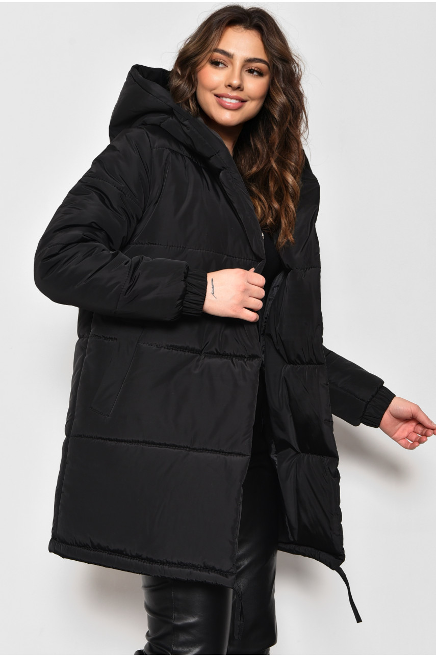 Куртка жіноча демісезонна чорного кольору 9272 174546