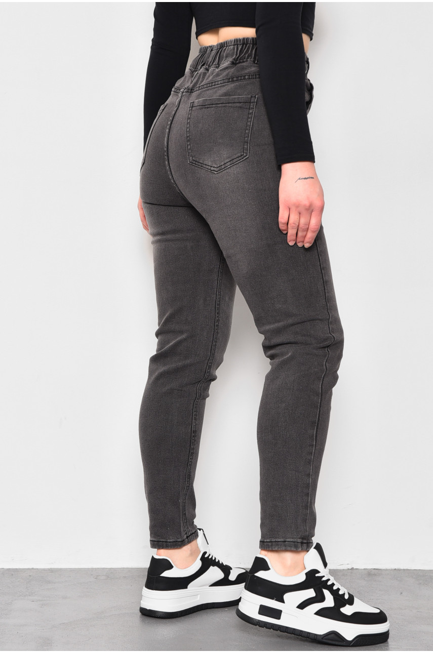 Джинсы женские зауженные темно-серого цвета 510-32 174657