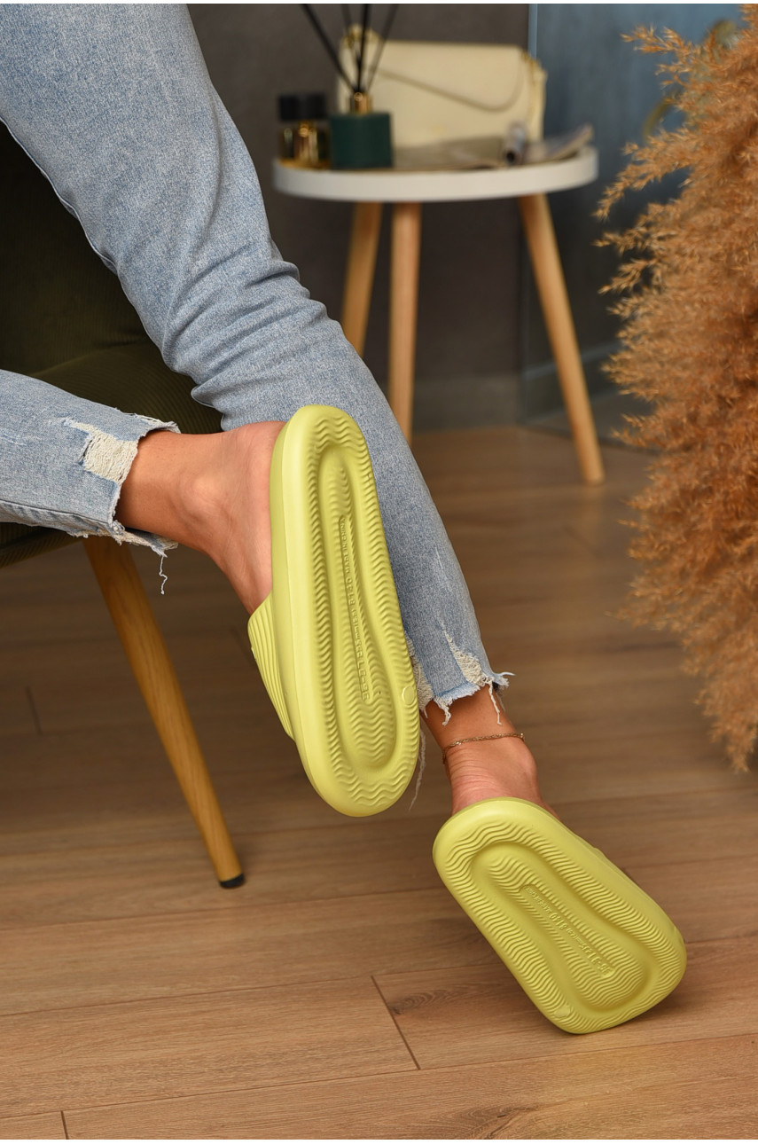 Шлепанцы пена женские салатового цвета 115 174806