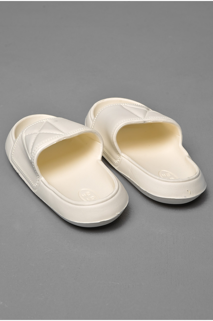 Шлепанцы пена женские белого цвета 2033 174809