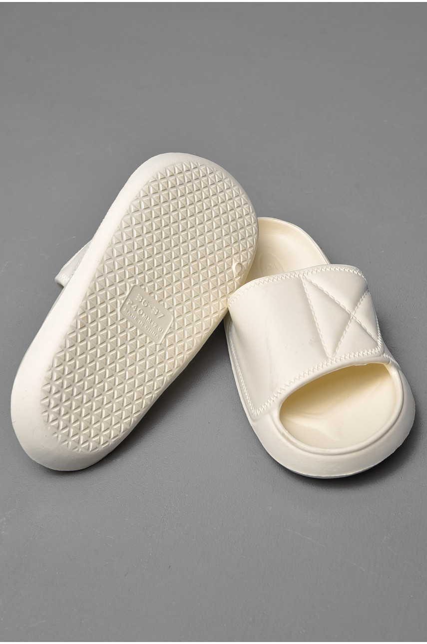 Шлепанцы пена женские белого цвета 2033 174809