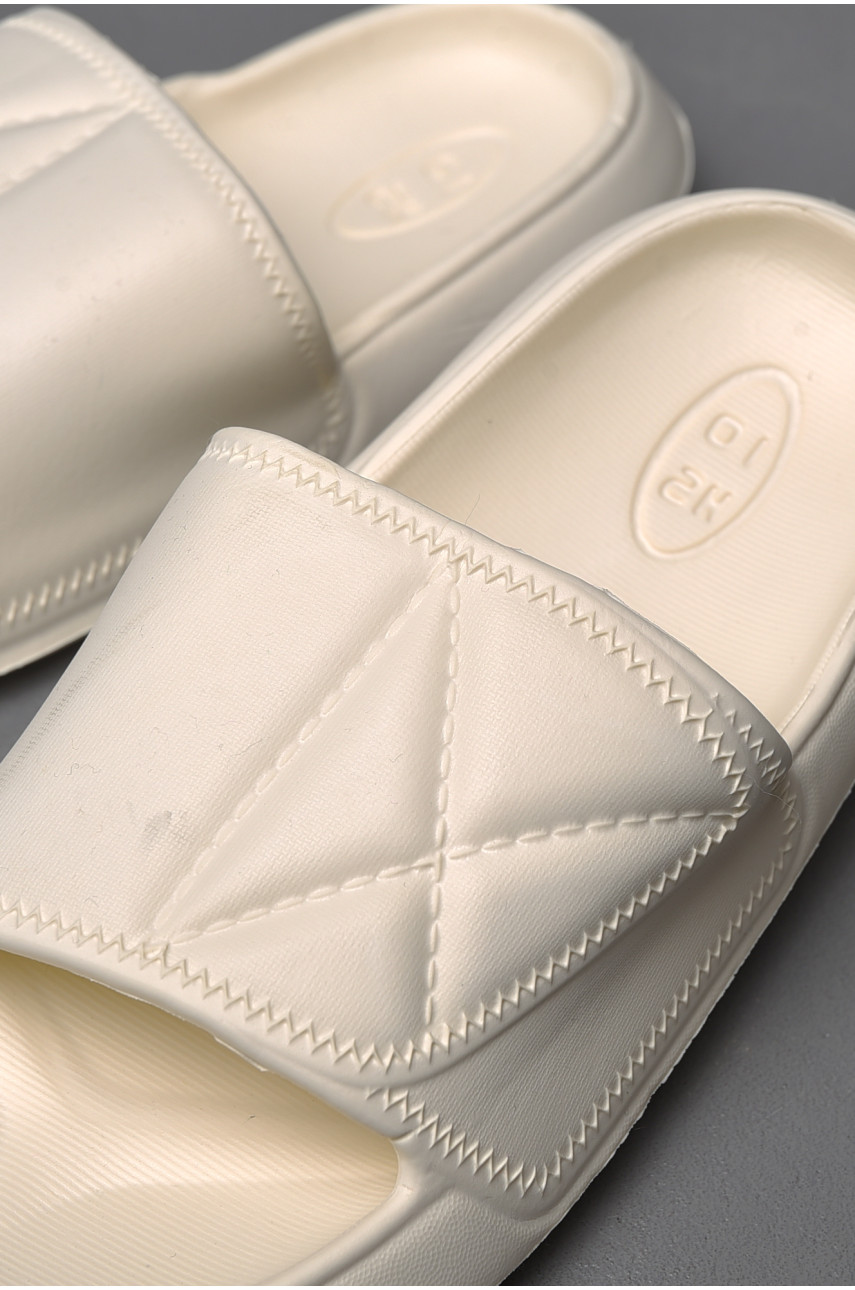 Шлепанцы пена женские белого цвета 2033 174809