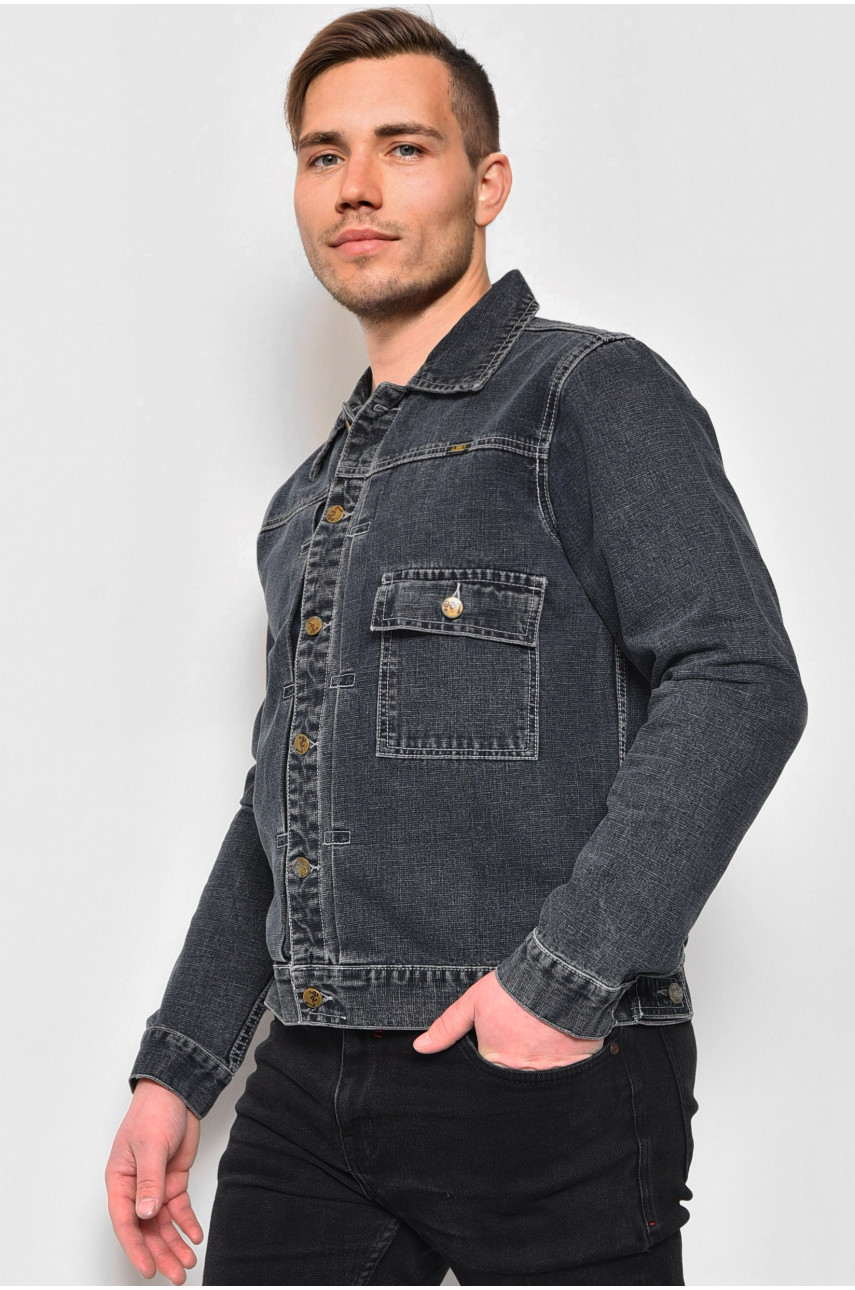 Пиджак мужской джинсовый серого цвета 374В-1 174810