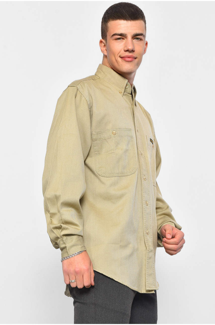 Рубашка мужская батальная бежевого цвета 170044 174825